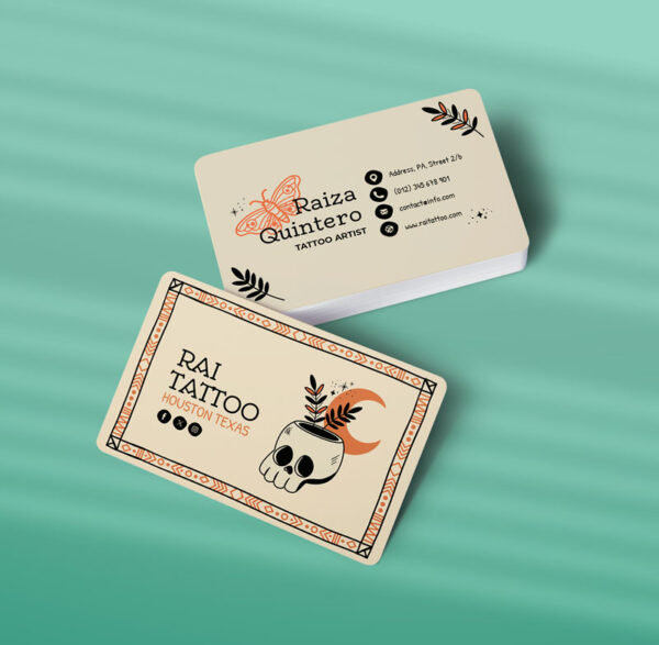 کارت ویزیت خدمات تتو طرح 09