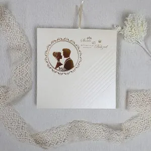 کارت عروسی فانتزی کد 001 برند ایندو