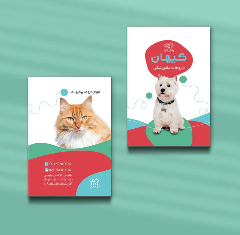 کارت ویزیت دامپزشکی طرح 10