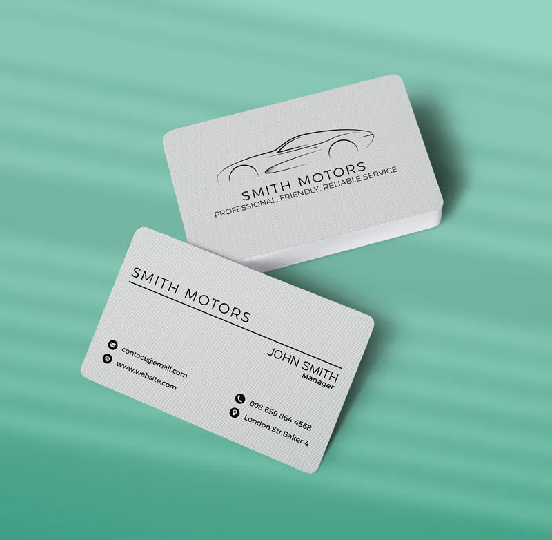 کارت ویزیت نمایشگاه ماشین طرح 10